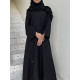 عباية 00487 سادة كلوش بقماش كريب واقف
