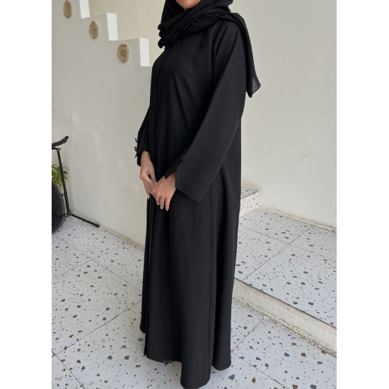عباية 00487 سادة كلوش بقماش كريب واقف