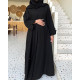عباية 00487 سادة كلوش بقماش كريب واقف