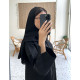عباية 00487 سادة كلوش بقماش كريب واقف