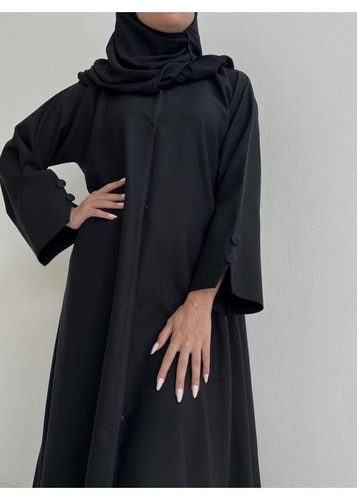 عباية 00487 سادة كلوش بقماش كريب واقف