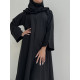 عباية 00487 سادة كلوش بقماش كريب واقف