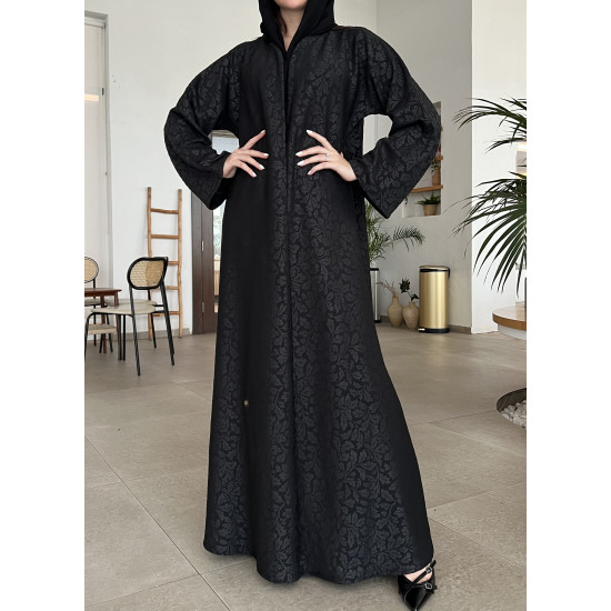 عباية  00586 أنيقة ورزه بخامة قطنية