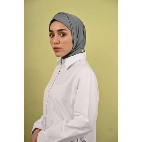 حجاب رمادي كوري