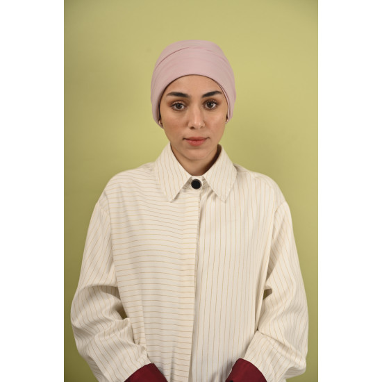 توربان من قطعتين باللون الوردي