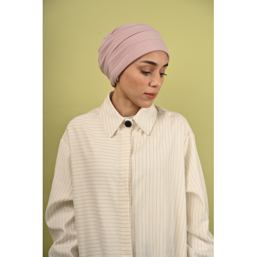 توربان من قطعتين باللون الوردي