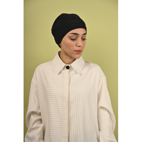 توربان من قطعتين باللون الاسود