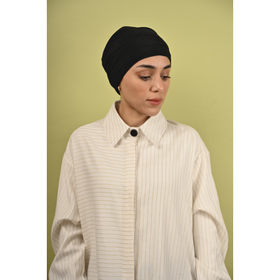 توربان من قطعتين باللون الاسود