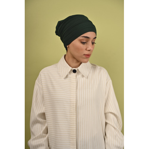 توربان من قطعتين باللون الزيتي