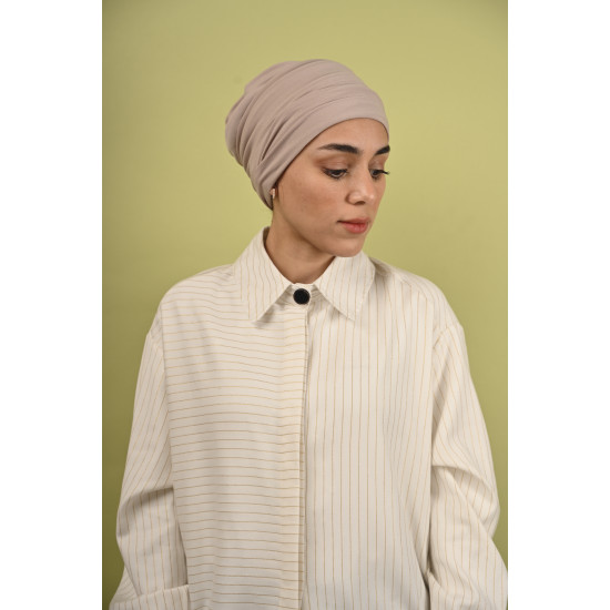 توربان من قطعتين باللون البيج