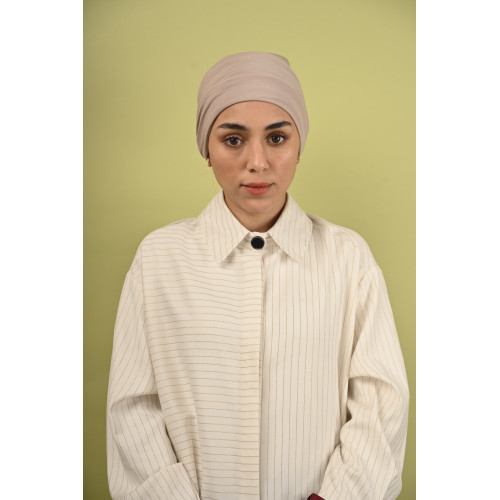 توربان من قطعتين باللون البيج