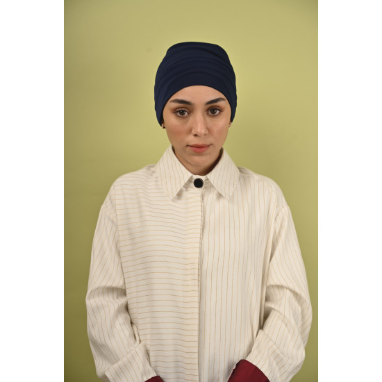 توربان من قطعتين باللون الكحلي