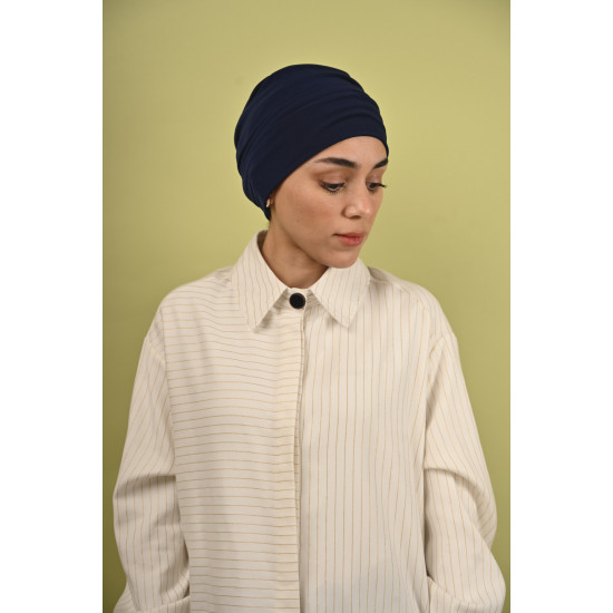 توربان من قطعتين باللون الكحلي