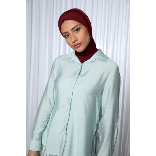 حجاب مخمل عنابي