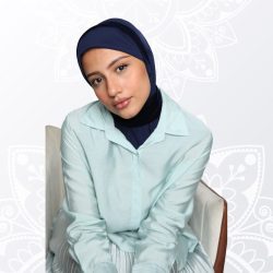 حجاب مخمل كحلي