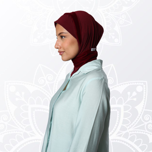 حجاب مخمل عنابي