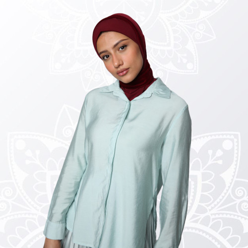 حجاب مخمل عنابي