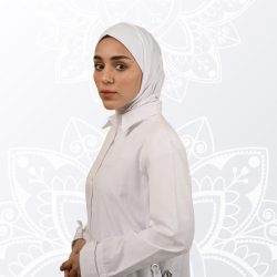 حجاب أبيض قطن
