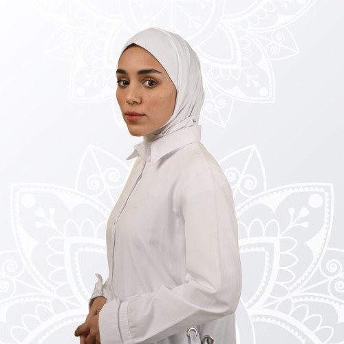 حجاب أبيض قطن