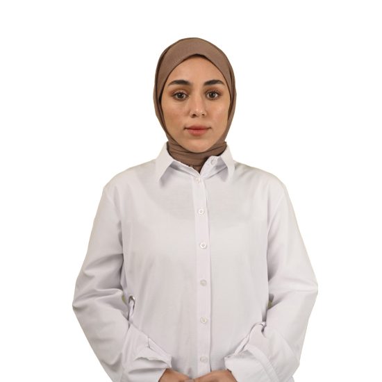حجاب قطن بني اللون