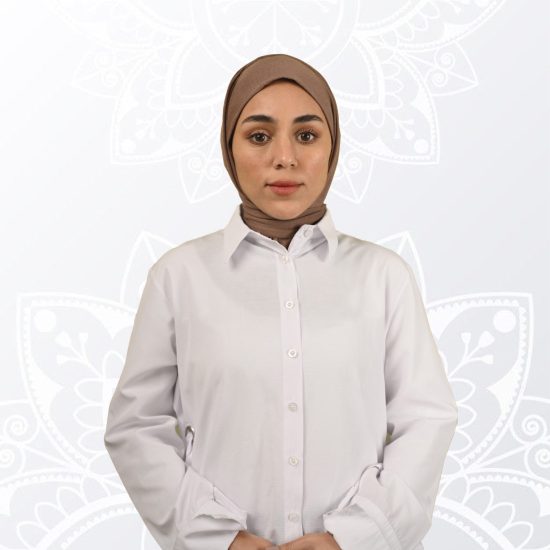 حجاب قطن بني اللون