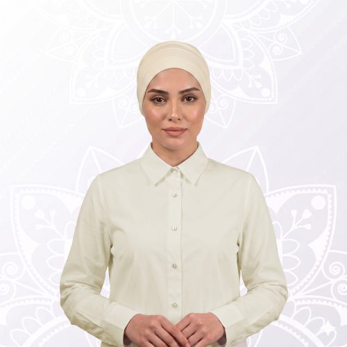 توربان من قطعتين باللون الاوف وايت
