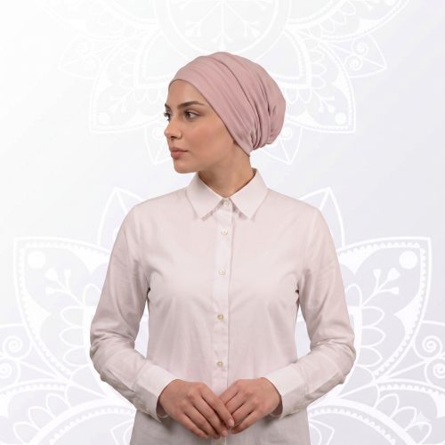 توربان من قطعتين باللون الوردي
