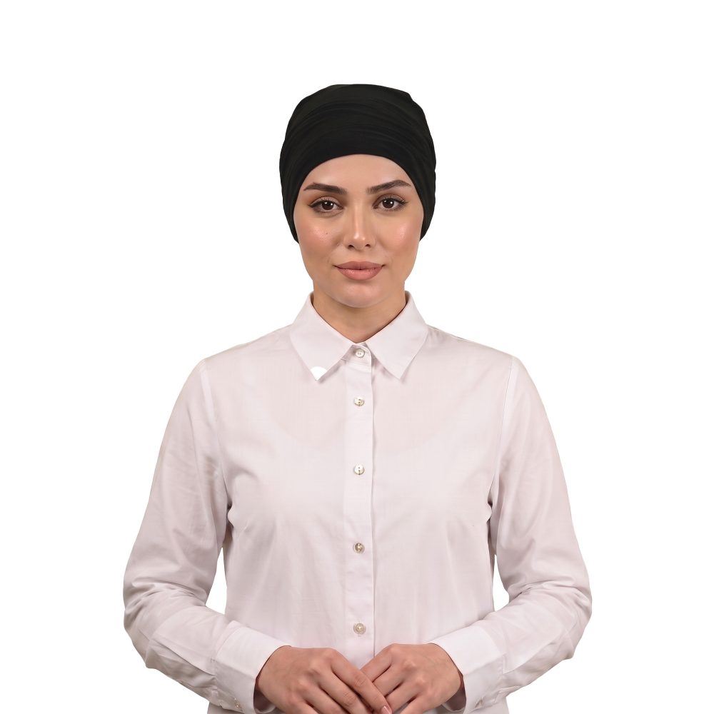 توربان من قطعتين باللون الاسود