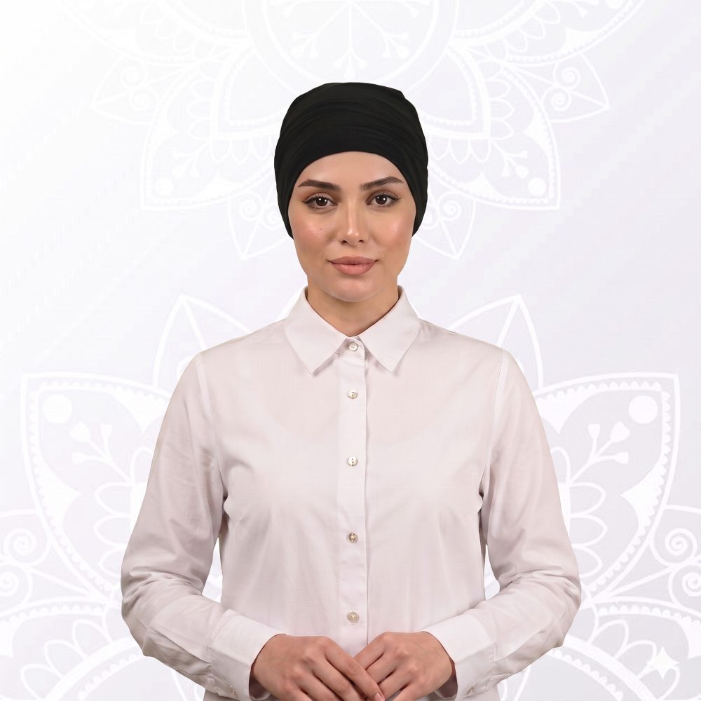 توربان من قطعتين باللون الاسود