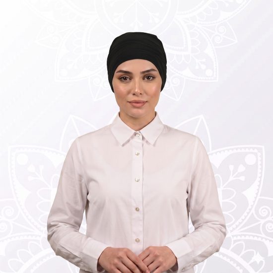 توربان من قطعتين باللون الاسود