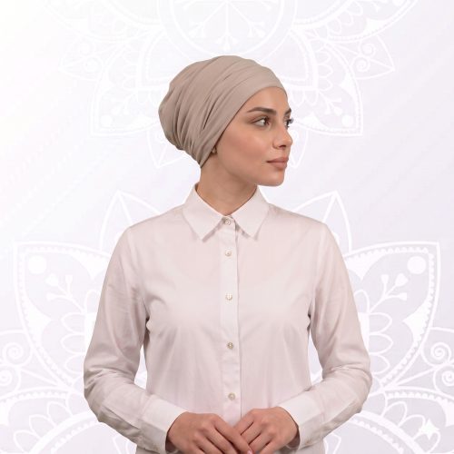 توربان من قطعتين باللون البيج