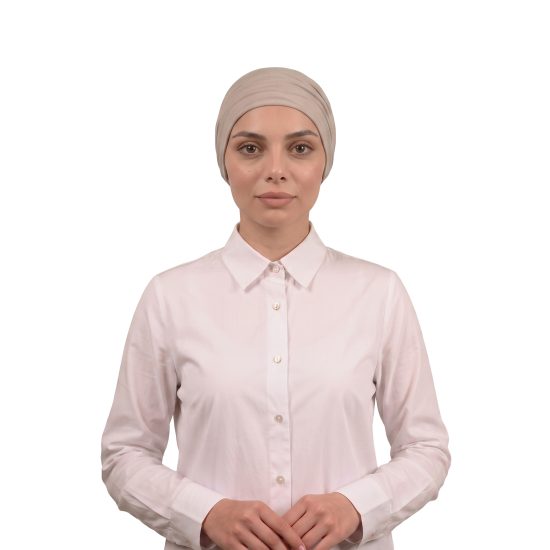 توربان من قطعتين باللون البيج