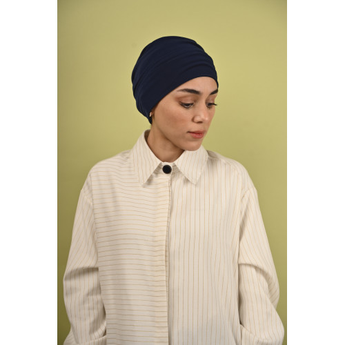 توربان من قطعتين باللون الكحلي