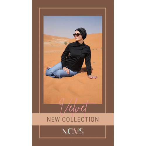 توربان مخمل أسود توربان مخمل أسود