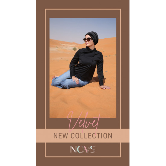 توربان مخمل أسود توربان مخمل أسود