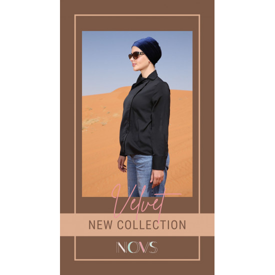 توربان مخمل كحلي