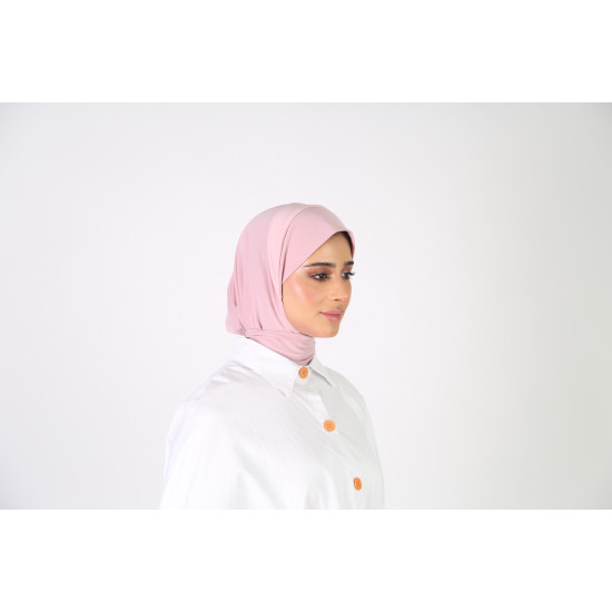 حجاب قطن بدرجتين الوردي
