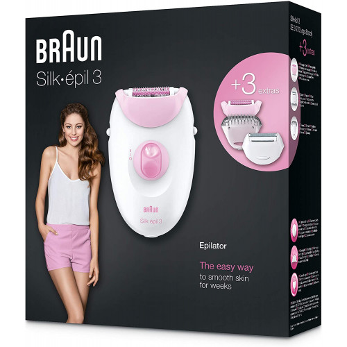 مكينة سيلك ابيل 3 لإزالة الشعر من براون 3270 مكينة سيلك ابيل 3 لإزالة الشعر من براون 3270