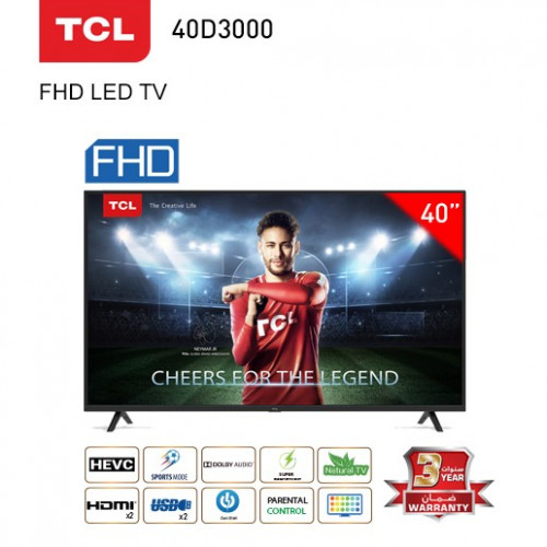 شاشة - تي سي ال – 40 بوصة – 40D3000