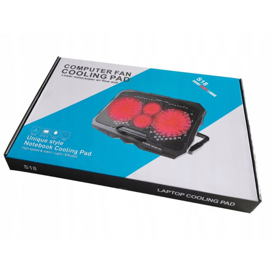 وسادة تبريد للكمبيوتر S18 Notebook Cooling Pad