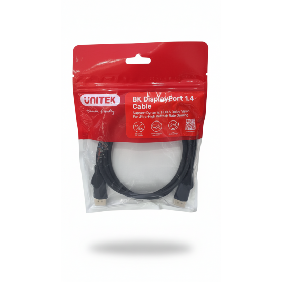 كابل ديسبلاي بورت (DP) UNITEK 8K DisplayPort 1.4 Cable