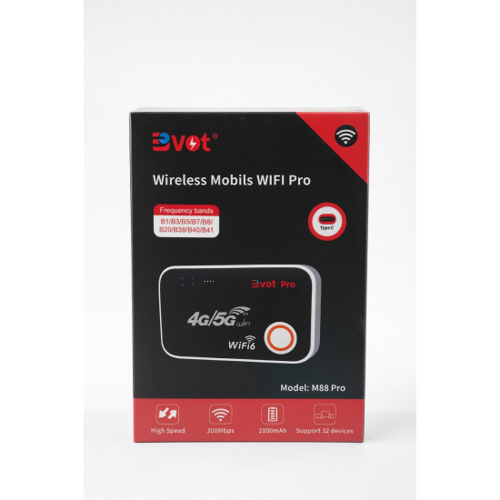 راوتر متنقل (Evot Wireless Mobils WiFi Pro – M88 Pro) راوتر متنقل (Evot Wireless Mobils WiFi Pro – M88 Pro)