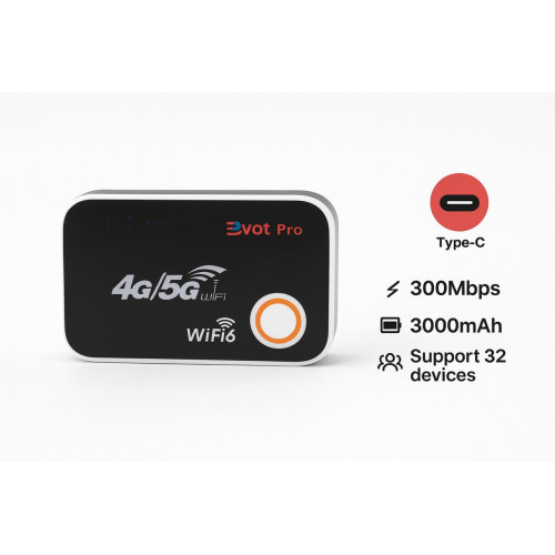 راوتر متنقل (Evot Wireless Mobils WiFi Pro – M88 Pro) راوتر متنقل (Evot Wireless Mobils WiFi Pro – M88 Pro)