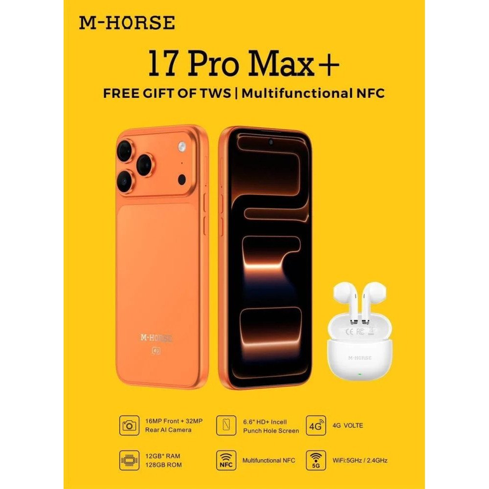 شبيه ايفون جوال 256 M-Horse 17 promax يدعم تقنية NFC