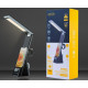 شاحن لاسلكي 3 في 1 مع مصباح طاولة LED و منبه وحامل للهواتف
