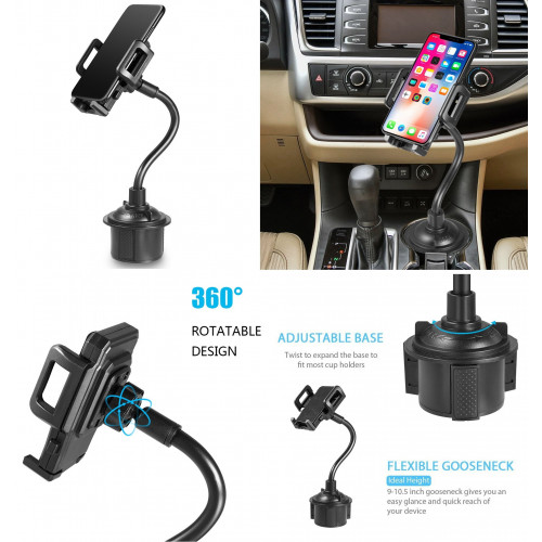 ستاند جوال في حامل الاكواب للسيارة Car Cup Holder Phone Mount ستاند جوال في حامل الاكواب للسيارة Car Cup Holder Phone Mount