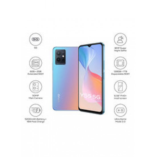 هاتف Y55 بشريحتي اتصال 6 جيجا رام 128 جيجا 5 جيجا مع صندوق هدايا