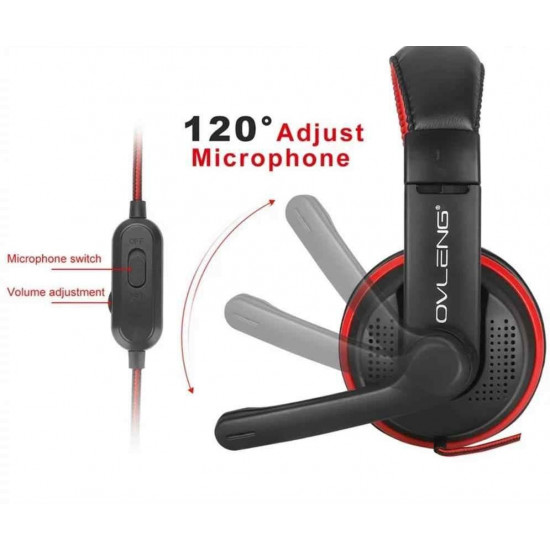 سماعة رأس ستريو للألعاب بإضاءة ليد OVLENG OV-P6 سماعة رأس ستريو للألعاب بإضاءة ليد OVLENG OV-P6