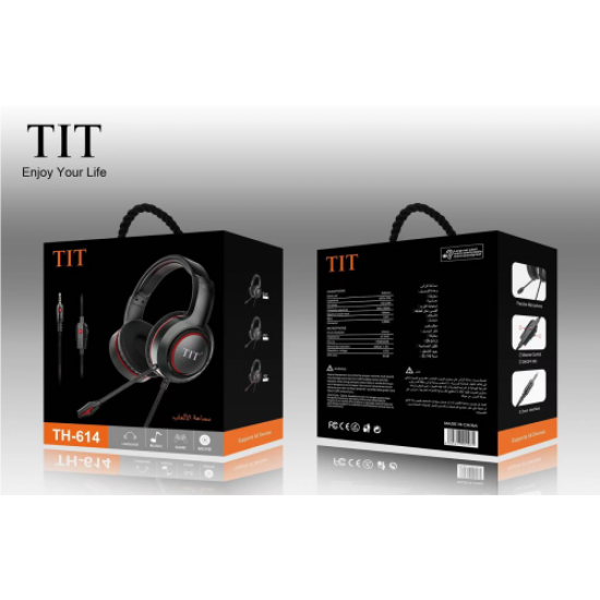سماعة رأس سلكية للألعاب TH-614 من TIT سماعة رأس سلكية للألعاب TH-614 من TIT