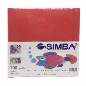 ورق اشغال سمبا 100 ورقة 20x20 سم ملون 